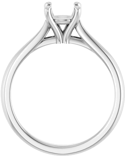 Sužadėtuvių Žiedas 14k white gold Round 6.5mm (2)