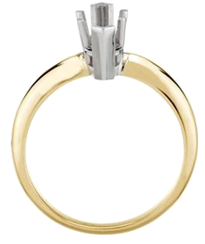 Sužadėtuvių Žiedas „V-End Solitaire“ 14k yellow/white gold Marquise 14mm x 6.5mm (2)