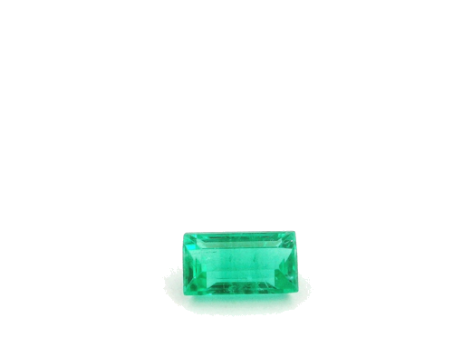 0.44 carat GREEN STEP cut Baguette Smaragdas (1)