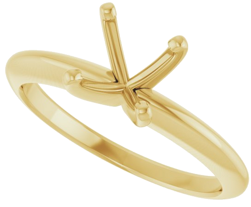 Sužadėtuvių Žiedas „Solitaire“ 14k yellow gold Round 6.6mm x 7.2mm (5)