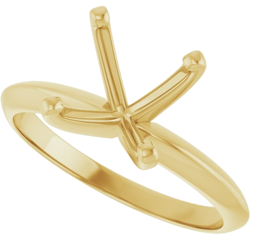 Sužadėtuvių Žiedas „Light Solitaire“ 585 Geltonojo Aukso Round 9.1mm x 9.7mm (5)