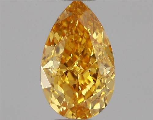0.29 carat Fancy Vivid Yellow-SI1 Natūralus Pear Deimantas (1)