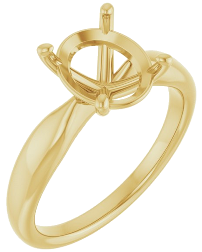 Sužadėtuvių Žiedas 14k yellow gold Oval 10mm x 8mm (1)