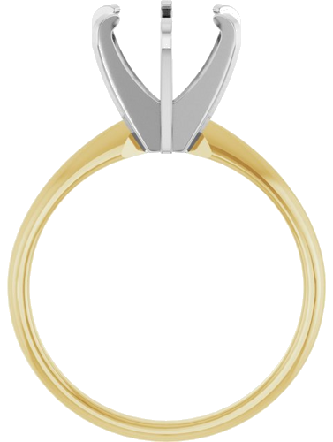 Sužadėtuvių Žiedas „6-Prong Solitaire“ 14k yellow/white gold Round 8.8mm (2)