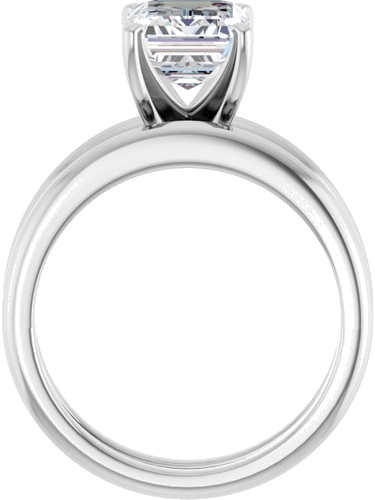 Sužadėtuvių Žiedas „Solitaire“ 585 Baltojo Aukso Emerald 9mm x 7mm (7)