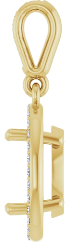 Pakabukas „Halo-Style“ 14k yellow gold Oval 10mm x 8mm (3)