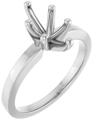 10K White 10x5 mm Marquise Solitaire Engagement Ring Mounting (1)