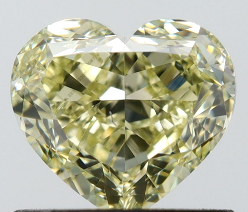 1.01 carat Fancy Light Yellow-SI1 Natūralus Heart Deimantas (1)