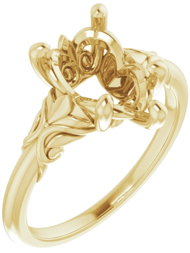 Sužadėtuvių Žiedas „Solitaire“ 10k yellow gold Pear 12mm x 8mm (1)