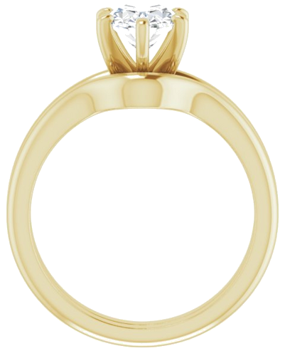 14K Yellow  8x6 mm Oval Solitaire Engagement Ring Mounting (7)