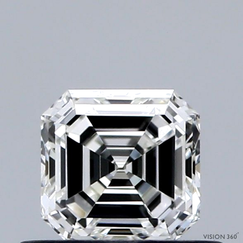 0.5 carat K-VVS2 Natūralus Asscher Deimantas (1)