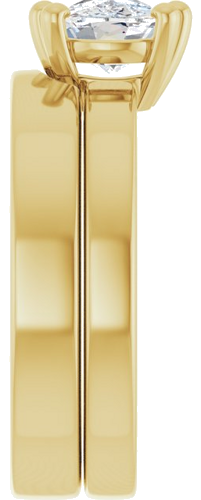 Sužadėtuvių Žiedas „Solitaire“ 14k yellow gold Elongated Cushion 8mm x 6mm (9)