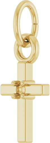 Pakabukas „Accented Cross“ 14k yellow gold Round 1mm (2)