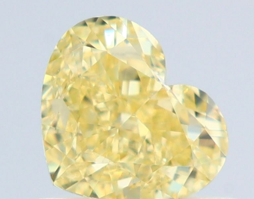 0.67 carat Fancy Yellow-VS1 Natūralus Heart Deimantas (1)