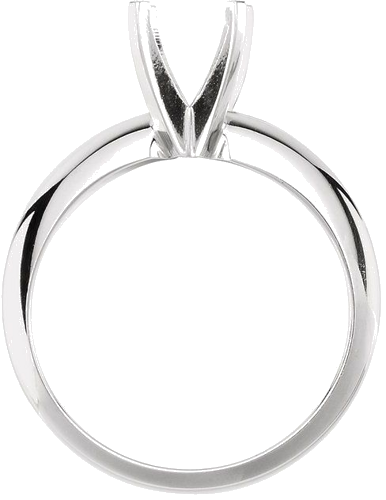 Sužadėtuvių Žiedas „Heavy Solitaire“ 585 Baltojo Aukso Round 5.4mm x 5.7mm (2)