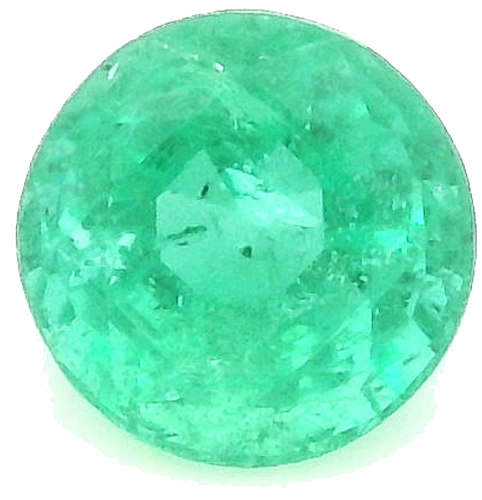 0.69 carat GREEN Round Smaragdas (1)