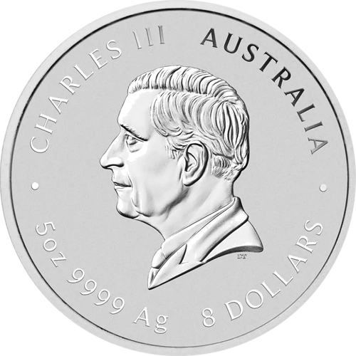 5 oz Kazas gads 2027 (Lunar III) Austrālijas sudraba monēta (2)