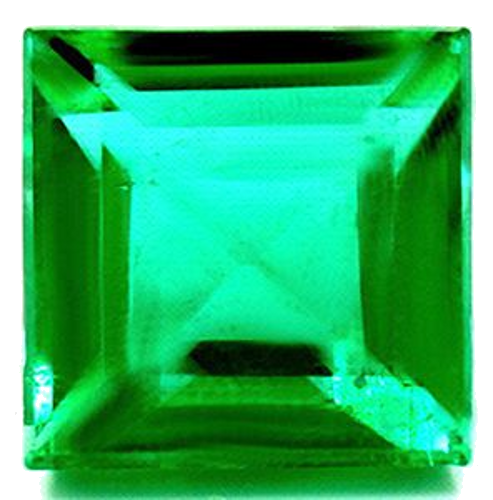 0.74 carat GREEN Square Smaragdas (1)