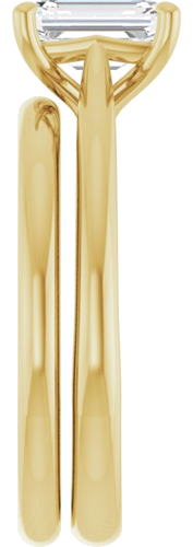 Sužadėtuvių Žiedas „Solitaire“ 585 Geltonojo Aukso Emerald 7mm x 5mm (9)