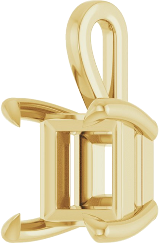 Pakabukas „Solitaire“ 14k yellow gold Square 5.5mm (2)