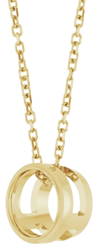 14K Yellow 3.5 mm Round Solitaire Bezel-Set 16-18  Necklace Mounting (2)