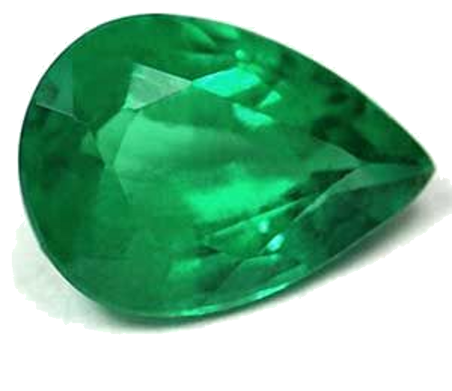 0.66 carat GREEN Pear Smaragdas (1)