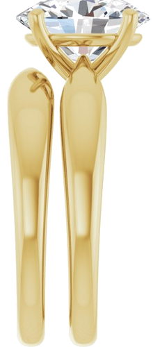 Sužadėtuvių Žiedas 14k yellow gold Oval 10mm x 8mm (9)
