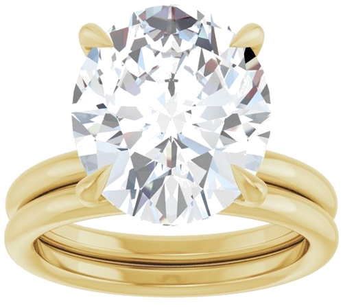 Sužadėtuvių Žiedas „Claw-Prong Solitaire“ 14k yellow gold Oval 13mm x 11mm (8)