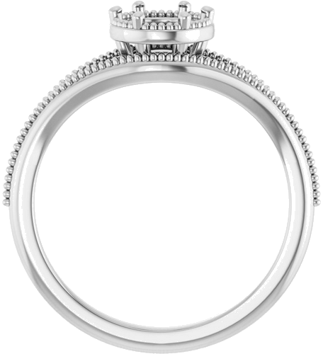 Sužadėtuvių Žiedas „Solitaire“ 14k white gold Round 5.8mm (2)