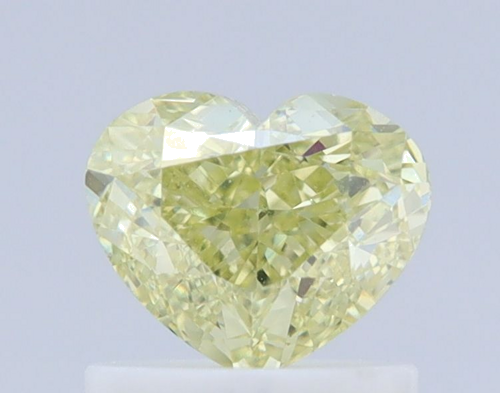 1.01 carat Fancy Light Yellow-VS1 Natūralus Heart Deimantas (1)