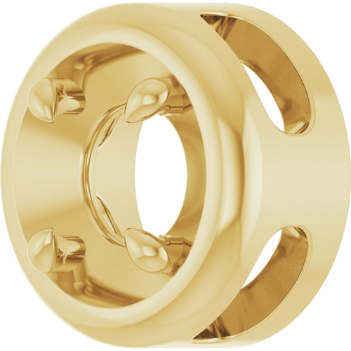 Pakabukas „Solitaire Slide“ 14k yellow gold Round 5mm (2)