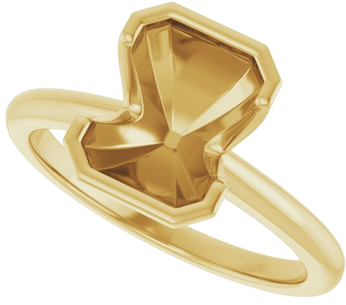 Sužadėtuvių Žiedas „Half-Bezel“ 14k yellow gold Emerald 8.5mm x 6.5mm (5)