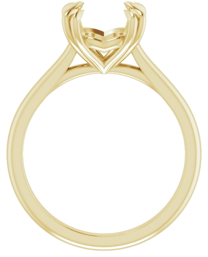 14K Yellow 9.4 mm Round Solitaire Engagement Ring Mounting (2)