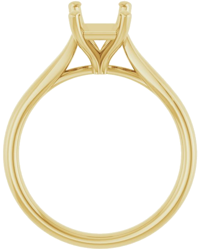 Sužadėtuvių Žiedas „Solitaire“ 585 Geltonojo Aukso Emerald 8mm x 6mm (2)