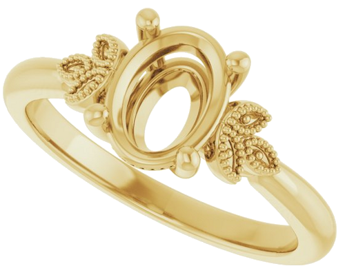 Sužadėtuvių Žiedas „Solitaire“ 585 Geltonojo Aukso Oval 8mm x 6mm (5)