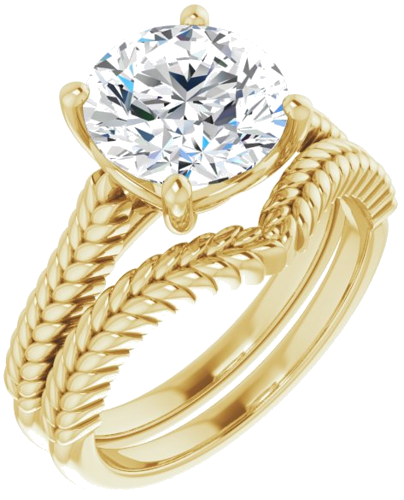 Sužadėtuvių Žiedas „Solitaire“ 14k yellow gold Round 9mm (6)