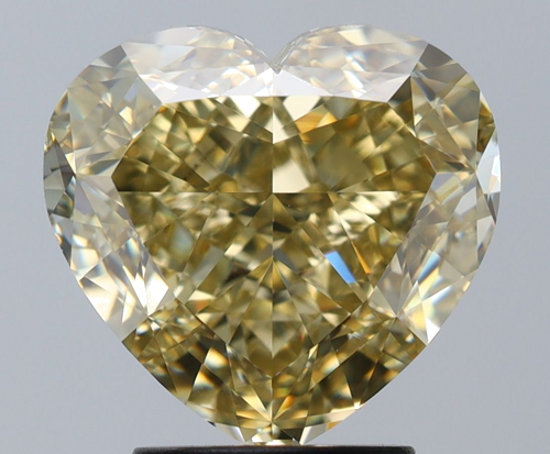 4.02 carat Fancy Yellow-VVS2 Natūralus Heart Deimantas (1)