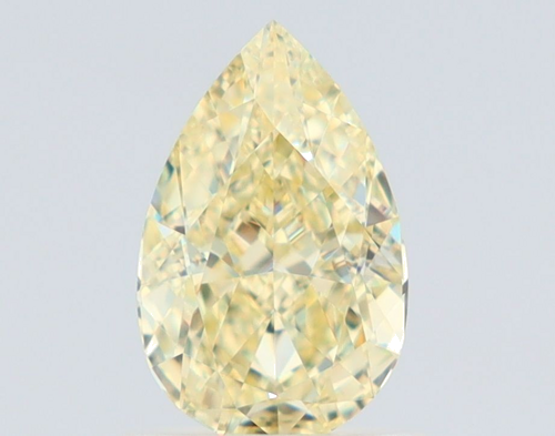1.01 carat Fancy Light Yellow-VVS2 Natūralus Pear Deimantas (1)