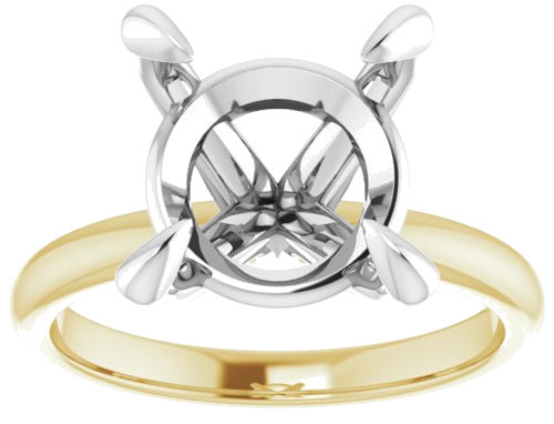 Sužadėtuvių Žiedas „Solitaire“ 14k yellow/white gold Round 11mm (3)