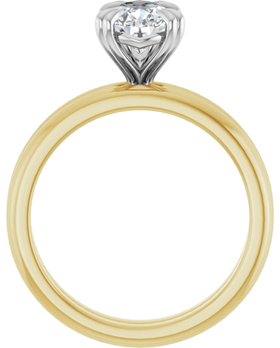 Sužadėtuvių Žiedas „Double Claw-Prong“ 14k yellow/white gold Pear 9mm x 6mm (7)