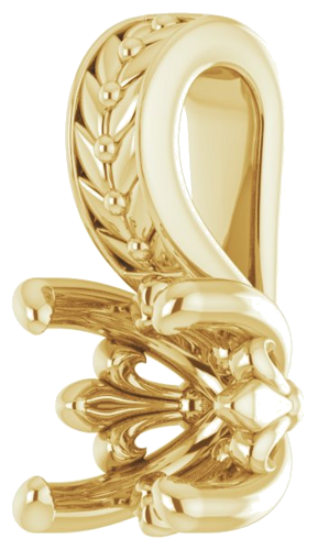 10K Yellow  4.1 mm Round Pendant Mounting (2)