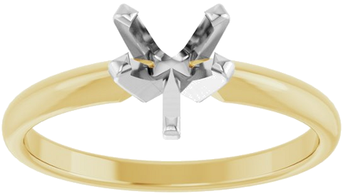 Sužadėtuvių Žiedas „Solitaire“ 14k yellow/white gold Pear 7mm x 5mm (3)