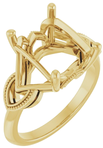 Sužadėtuvių Žiedas „Solitaire“ 14k yellow gold Emerald 11mm x 9mm (1)
