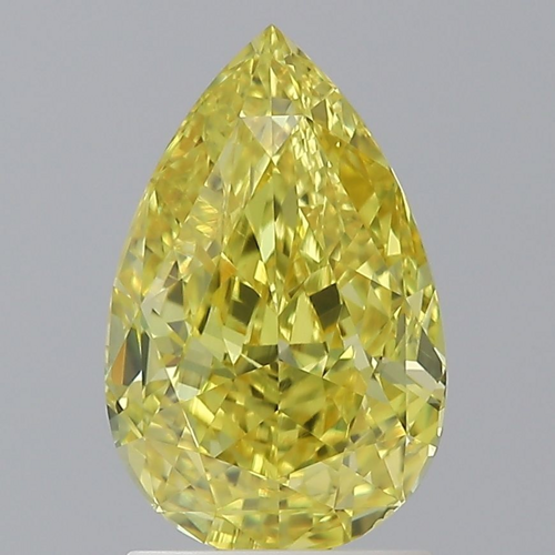 2.02 carat Fancy Vivid Yellow-VS2 Natūralus Pear Deimantas (1)