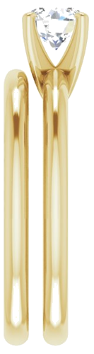 14K Yellow  5.5 mm Round Solitaire Engagement Ring Mounting (9)