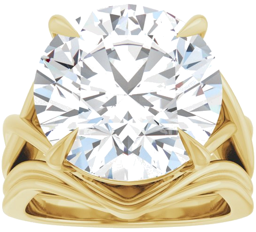 Sužadėtuvių Žiedas „Claw-Prong Solitaire“ 14k yellow gold Round 14mm (8)
