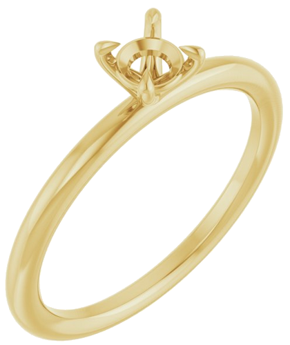Sužadėtuvių Žiedas „Claw-Prong Solitaire“ 10k yellow gold Round 4.4mm (1)