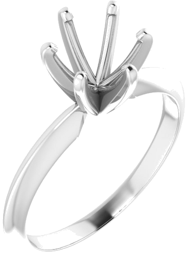 Sužadėtuvių Žiedas „Light Solitaire“ 585 Baltojo Aukso Round 6.6mm x 7.2mm (1)