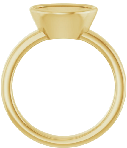 Sužadėtuvių Žiedas „Bezel-Set Solitaire“ 14k yellow gold Oval 10mm x 8mm (2)