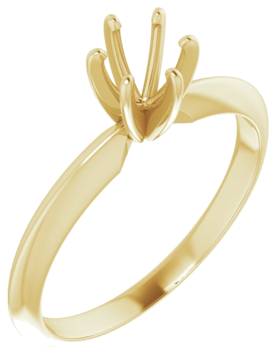 Sužadėtuvių Žiedas „Light Solitaire“ 585 Geltonojo Aukso Round 4.2mm x 4.9mm (1)